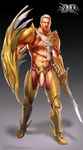  absurdres armor bara highres male male_focus muscle penis silencio warrior 