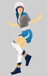  art blue blue_hair dance dance_dance_revolution dancing emi emi_(dance_dance_revolution) hat lowres mi_(dance_dance_revolution) oficial oficial_art purple_hair revolution short_hair skirt toshiba toshiba_emi 