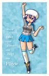  blue blue_hair chibi dance dance_dance_revolution dancing emi emi_(dance_dance_revolution) hat mi_(dance_dance_revolution) purple_hair revolution short_hair skirt toshiba toshiba_emi 