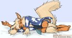  arcanine barefoot canine clothing male mammal nintendo pok&#233;mon pok&eacute;mon shirt solo thecosmosowl toes underwear video_games 