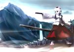  army cannon geta hat inubashiri_momiji shield solo standing sword tokin_hat touhou tsubasa_(abchipika) water waterfall weapon 
