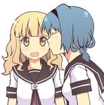  bad_id bad_pixiv_id black_hairband closed_eyes eichikei furutani_himawari hairband headband kiss multiple_girls nanamori_school_uniform oomuro_sakurako school_uniform serafuku yuri yuru_yuri 