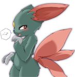  blush chipar female looking_at_viewer plain_background pok&eacute;mon red_eyes sneasel white_background 