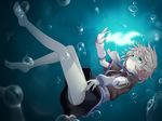  :t arm_warmers bad_id bad_pixiv_id bare_legs barefoot blonde_hair bubble feet glowing green_eyes kamata_yuuya mizuhashi_parsee pointy_ears scarf shirt short_hair skirt solo touhou underwater 