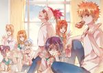  abarai_renji black_hair bleach blonde_hair braid breasts cleavage hinamori_momo hitsugaya_toushirou inoue_orihime kinei441 kira_izuru kuchiki_rukia kurosaki_ichigo long_hair matsumoto_rangiku orange_hair red_hair school_uniform short_hair 