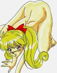  1girl aino aino_minako all_fours bishoujo_senshi_sailor_moon blonde_hair blue_eyes blush lowres minako niplees nude sexy solo 