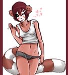  &hearts; &lt;3 breasts cellphone female mammal one_eye_closed phone red_panda salkitten solo telephone 