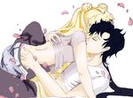  2girls bishoujo_senshi_sailor_moon bishoujo_senshi_sailor_moon_sailor_stars black_hair blonde_hair cencored eyes_closed hug kou_seiya long_hair multiple_girls schoolgir sexy solo tsukino_usagi usagi 