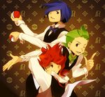  3boys corn_(pokemon) dent_(pokemon) gym_leader male male_focus multiple_boys pod_(pokemon) poke_ball pokemon pokemon_(game) pokemon_black_and_white pokemon_bw 