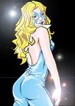  blonde_hair blue_eyes blue_lips bodysuit dazzler el_pino female lipstick long_hair makeup marvel mask solo x-men 