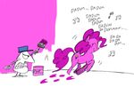  brush bucket crossover equine facial_hair female feral footprint friendship_is_magic fur hair hat henry_mancini horse male mammal musical_note mustache my_little_pony paint pink_body pink_fur pink_hair pink_panther pink_panther_(series) pinkie_pie_(mlp) pony the_little_man 