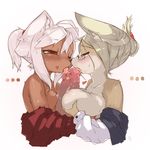  anthro blush breasts canine cum cum_on_face fellatio female fox male mammal oral oral_sex penis sex straight titfuck tongue tongue_out visark 