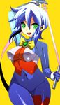  allenby_beardsley blue_hair bodysuit breasts g_gundam green_eyes gundam hcsb large_breasts mobile_trace_suit short_hair smile 