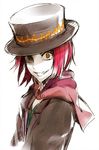  arisaka_ako bad_id bad_pixiv_id c_(control) crazy_eyes evil_grin evil_smile grin hat hood hoodie looking_at_viewer male_focus masakaki pale_skin pink_hair sketch smile solo top_hat yellow_eyes 