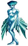  absurdres blue_skin breasts earrings fish_girl highres jewelry monster_girl official_art pointy_ears princess_ruto purple_eyes small_breasts solo the_legend_of_zelda the_legend_of_zelda:_ocarina_of_time zora 