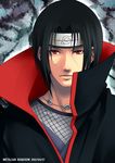  black_hair headband high_collar kei-suwabe male_focus naruto naruto_(series) red_eyes solo uchiha_itachi 