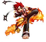  fire grand_chase jin red_hair tagme yellow_eyes 