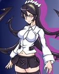  artist_request filia_(skullgirls) futakuchi-onna highres lab_zero_games necktie red_eyes samson_(skullgirls) skirt skullgirls thighhighs 