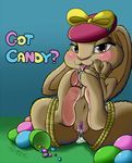  blush bow candy female furnut hat hop_(movie) lagomorph mammal pink_berets pussy pussy_juice rabbit solo 