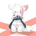  bow bulge crossdressing male nintendo panties pok&#233;mon pok&eacute;mon skirt skirt_lift solo underwear usura video_games zangoose 