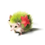  gen_4_pokemon green_eyes hedgehog lowres nigo no_humans pokemon pokemon_(creature) realistic shaymin simple_background 