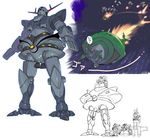  battle big_zam epic explosion flying fusion gattai gundam horns mecha mobile_suit_gundam no_humans science_fiction space zeong 