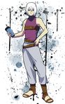  bottle fang full_body hoozuki_suigetsu houzuki_suigetsu male male_focus naruto naruto_shippuuden noro_(king) solo standing water_bottle white_background white_hair 