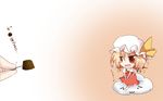  :3 blonde_hair chibi dekasudachin fang flandre_scarlet food red_eyes touhou wings 