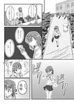  comic greyscale hair_ornament hairpin kotaken misaka_mikoto monochrome school_uniform shorts skirt to_aru_kagaku_no_railgun to_aru_majutsu_no_index translated uniform 