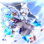  animal_ears crystal dress mouse_ears nazrin solo touhou tsubasa_(abchipika) ufo 