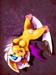  anthro bat blue_eyes boots breasts female looking_at_viewer lying mammal navel nipples on_back pubes pussy rouge_the_bat sega silverfesh silverfresh simple_background solo sonic_(series) tongue tongue_out unknown_artist wings 