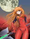  arm_behind_back ass_visible_through_thighs bangs blue_eyes bodysuit bracer breasts breasts_apart cameltoe cowboy_shot evangelion:_3.0_you_can_(not)_redo eyepatch eyes_visible_through_hair floating_hair from_below full_moon gem gloves grin hair_between_eyes hair_ornament headgear highres hips holding holding_weapon impossible_bodysuit impossible_clothes leaning light_smile long_hair looking_at_viewer medium_breasts moon neon_genesis_evangelion night night_sky number orange_hair outdoors pilot_suit plugsuit polearm rebuild_of_evangelion shikinami_asuka_langley skin_tight sky slender_waist smile solo souryuu_asuka_langley spear spear_of_cassius standing takaku_nozomu tape thighs turtleneck two_side_up very_long_hair weapon 