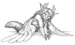  dragon greyscale horn kelushan monochrome northern pira sketch solo wings 