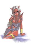  bad_id bad_pixiv_id bracelet breasts dragon_quest dragon_quest_x fur horns jewelry long_hair medium_breasts nipples ogre_(dq10) pointy_ears purple_eyes red_skin shin_(2922042011067) white_hair 