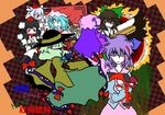  black_hair blue_hair blush book braid camera decapitation dress gap green_hair head inubashiri_momiji jpeg_artifacts kaenbyou_rin keykey117117 komeiji_koishi komeiji_satori long_hair multiple_girls patchouli_knowledge purple_hair red_hair reiuji_utsuho remilia_scarlet shameimaru_aya short_hair smile spoilers tears tengu touhou white_hair yakumo_yukari 