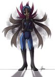  black_boots blue_hair dark dragon hydreigon ky-nim personification pokemon pokemon_(game) pokemon_black_and_white 
