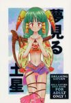  b.tarou cover cover_page feena_(grandia) grandia grandia_i green_hair hair_ornament hair_tubes holding jewelry long_hair midriff necklace non-web_source red_eyes skirt solo standing thighhighs torn_clothes whip wide_sleeves 