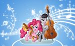  2011 black_hair blue_eyes cello cute cutie_mark cymbals don_ko equine female feral friendship_is_magic fur hair harmonica hasbro horse long_hair mammal music musical_instrument my_little_pony octavia_(mlp) pink pink_body pink_fur pink_hair pinkie_pie_(mlp) pony purple_eyes tail tuba wallpaper 