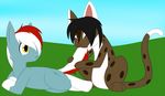  duo equine female feral finalterrax friendship_is_magic frost_wolf hair horse male mammal multi-colored_hair my_little_pony nom pony ranger_(artist) tail yellow_eyes 