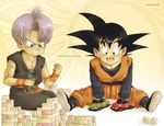  black_hair blocks child dragon_ball dragonball sitting son_goku son_gokuu spiked_hair spiky_hair toy toy_blocks trunks_(dragon_ball) trunks_briefs 