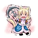  anchor animal_ears cat_ears cat_tail chibi hoshizuki_(seigetsu) mizuhashi_parsee open_mouth puru-see solo tail touhou trembling |_| 