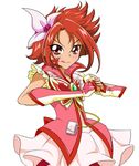  :q blush bug butterfly cure_rouge dress eyelashes flower gloves hair_flower hair_ornament hair_ribbon insect magical_girl natsuki_rin pink_flower pink_rose precure red red_eyes red_hair ribbon rose short_hair sinko_(sinsin) solo spiked_hair tongue tongue_out yes!_precure_5 yes!_precure_5_gogo! 