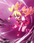  :o angry bad_id bad_pixiv_id blonde_hair boots bow choker cure_peach dress earrings fighting_stance fresh_precure! full_body hair_ornament hairpin heart heart_hair_ornament jewelry keino_(midorinoko) knee_boots long_hair magical_girl momozono_love open_mouth pink_bow pink_choker pink_eyes pink_footwear precure solo twintails wrist_cuffs 