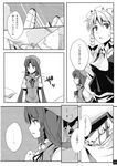  braid comic destruction diary doujinshi greyscale highres hong_meiling izayoi_sakuya library monochrome multiple_girls patchouli_knowledge scan smile touhou translated tsukinami_kousuke window worried 