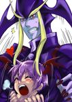  bat_wings capcom darkstalkers demon demon_girl heart jedah_dohma lilith_aensland open_mouth purple_hair red_eyes short_hair succubus vampire_(game) wings 