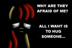  applebloom applebloom_(mlp) creepy creepy? crying cub cupcakes_(mlp_fanfic) dark equine eyes female friendship_is_magic hair horse hug kloudmutt mammal my_little_pony nightmare_fuel nightmare_fuel? pony red red_hair solo tears white young 