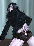  black_hair blush bulge long_hair pale_skin scar stajun toriko_(series) 