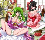  alcohol animal_ears bad_id bad_pixiv_id bishamonten's_pagoda bishamonten's_spear black_hair blonde_hair blush bottle breasts breasts_apart brown_eyes brown_hair censored convenient_censoring dowsing_rod dress floral_print folding_screen frog furisode garters green_eyes green_hair green_panties grey_hair hair_ornament hair_tubes hakurei_reimu highres japanese_clothes kado kimono kochiya_sanae large_breasts legs licking_lips mouse_ears multiple_girls naughty_face nazrin off_shoulder open_clothes open_dress open_mouth outstretched_hand panties polearm purple_dress red_dress sake shawl sitting smile snake spear spread_legs tabi tatami thighhighs thighs tongue tongue_out toramaru_shou touhou underwear weapon white_legwear white_panties window yellow_eyes 