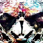  bad_id bad_pixiv_id bird boots dress hat highres long_hair mawaru_penguindrum meola penguin princess_of_the_crystal solo takakura_himari thigh_boots thighhighs 