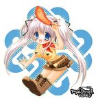  blue_eyes chibi feathers long_hair mabinogi nao_(mabinogi) shararan silver_hair solo twintails white_hair 